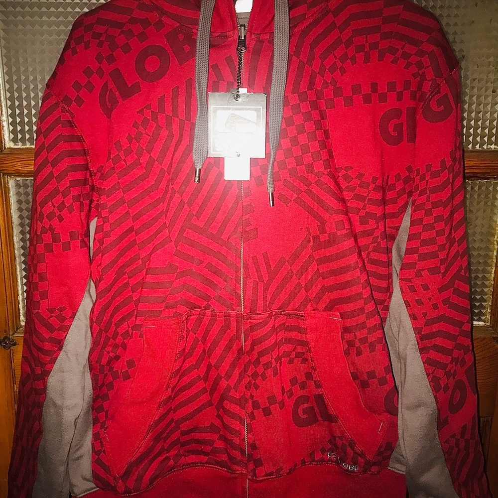 Globe Reversible Mens Hoodie Medium